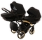 Універсальна коляска для двійні 2 в 1 Junama Diamond S-line Duo Slim 02, чорний (JD-SL-DUOs-02) - Pampik