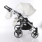 Універсальна коляска для двійні 2 в 1 Junama Mirror Satin Duo 04, білий з сріблястим (J-MS-DUO-04) - Pampik - 9