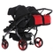 Універсальна коляска для двійні 2 в 1 Junama Diamond S-line Duo 01, чорний з червоним (JD-SL-DUO-01) - Pampik - 8