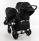 Універсальна коляска для двійні 2 в 1 Junama Mirror Satin Duo Slim 01, чорний з сріблястим (J-MS-DUOs-01) - Pampik - 4