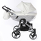 Універсальна коляска для двійні 2 в 1 Junama Mirror Satin Duo 04, білий з сріблястим (J-MS-DUO-04) - Pampik - 2