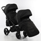 Універсальна коляска для двійні 2 в 1 Junama Mirror Satin Duo Slim 01, чорний з сріблястим (J-MS-DUOs-01) - Pampik - 7