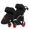 Універсальна коляска для двійні 2 в 1 Junama Diamond S-line Duo Slim 01, чорний з червоним (JD-SL-DUOs-01) - Pampik - 6