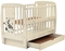 Кровать Babyroom Жирафик DJMYO-3 маятник, ящик, откидной бок, бук слоновая кость (625290) - Pampik - 2