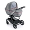 Універсальна коляска 2 в 1 Cam Techno Milano, рама срібло, сірий зі смужкою (805T/V94/978/553K) - Pampik