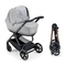 Універсальна коляска 2 в 1 Cam Techno Milano, рама під дерево, світло-сірий (805T/V96/978/555K) - Pampik