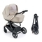 Універсальна коляска 2 в 1 Cam Techno Milano, рама чорна, бежевий (805T/V90/978/554K) - Pampik