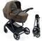 Універсальна коляска 2 в 1 Cam Techno Soul, рама срібло, коричневий (805T/V94/970/501K) - Pampik