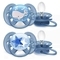 Силіконова ортодонтична пустушка Philips Avent Ultra Soft, 6-18 міс., блакитний, 2 шт. (SCF223/03) - Pampik