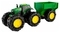 Іграшковий трактор John Deere Kids Monster Treads з причепом і великими колесами, зелений (47353) - Pampik