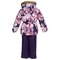 Комплект для девочек Huppa WONDER, тёмно-лилoвый с принтом/тёмно-лилoвый, размер 98 (71573) - Pampik - 2