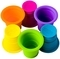 Іграшка тактильна Fat Brain Toys Suction Kupz М'які чашки, 6 шт. (F183ML) - Pampik - 6