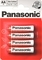 Батарейки Panasonic Red Zink R6 Bli Zink-Carbon, 4 шт. (R6REL/4BPR) - Pampik