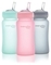 Стеклянная бутылочка Everyday Baby с трубочкой для питья и силиконовой защитой, 240 мл, розовый (10384) - Pampik - 7