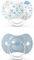 Пустышка с физиологической соской (набор 2 шт.), "Memories: Истории малышей", 0-6 месяцев, голубая Suavinex, набор 2 шт. - Pampik
