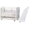 Набір: Дитяче ліжечко Верес Манхеттен, білий з сірим + Дитячий матрац Eurosleep Kiddy Super Cocos, 120х60 см, білий - Pampik