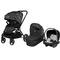 Універсальний візочок 3 в 1 Lionelo Mika Dreamin', чорний - Pampik