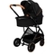 Універсальний візочок 3 в 1 Lionelo Riya 3in1 Black Onyx, чорний - Pampik
