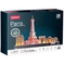 Тривимірна головоломка-конструктор CubicFun City Line Париж, з Led підсвічуванням, 115 елементів (L525h) - Pampik