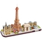 Тривимірна головоломка-конструктор CubicFun City Line Париж, з Led підсвічуванням, 115 елементів (L525h) - Pampik - 2