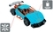 Машинка на радиоуправлении Sulong Toys Speed Racing Drift Red Sing, голубой - Pampik - 3
