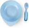 Тарелочка глубокая Baboo с крышкой и ложечкой, 6+ месяцев, синий (90594) - Pampik - 3