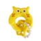 Іграшка-брязкальце Lindo Сова з кільцями, жовтий (1618 жовт) - Pampik