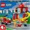 Конструктор LEGO City Пожежне депо та пожежна машина 153 деталі (60375) - Pampik