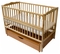 Дитяче ліжечко Дубок Веселка з ящиком, натуральний, бежевий (9800-DVsS-05) - Pampik