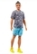 Лялька Barbie Кен Модник у футболці з візерунком пейслі (HJT09) - Pampik