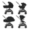 Прогулянкова коляска Cybex Melio Carbon Moon Black, чорний (522002639) - Pampik - 9