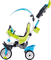 Триколісний велосипед Smoby Toys Бебі Драйвер з козирком і багажником, блакитно-зелений (741200) - Pampik - 5