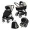 Коляска Peg-Perego Veloce Grafic Gold Lounge, 3в1, чорний (PACK-VEL31LG000002) - Pampik