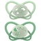 Пустушка Nip Мій метелик Ніч, силіконовий, 0-6 міс., 2 шт., світло-зелений з зеленим (38650-51) - Pampik