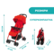 Прогулянкова коляска Chicco Ohlala 3, червоний (79733.64) - Pampik - 8