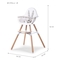 Стілець для годування Childhome Evolu 2 з бампером, білий (CHEVOCHNW) - Pampik - 5