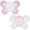 Силиконовая пустышка Chicco Physio Comfort, 0-6 мес., розовая, 2 шт. (74931.11.00.00) - Pampik