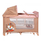 Манеж-кроватка Lorelli Moonlight 2 Layers Rocker Beige Foxy, бежевый (23718) - Pampik