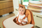 Столик к стулу для кормления Childhome Evolu с силиконовым подносом, рыжий (CHEVOTSRU) - Pampik - 12