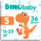 Підгузки на липучках DinoBaby 5 (11-25 кг), 36 шт. - Pampik