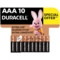 Лужні батарейки мізинчикові Duracell 1.5 V АAA LR03/MN2400, 10 шт. (5000394152557) - Pampik