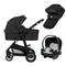 Універсальна коляска 3 в 1 Lionelo Bianka Black Onyx - Pampik