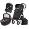Коляска 3 в 1 Peg-Perego Book Plus Elite Manri, з малюнком, чорний з фіолетовим (PACK03-00000000007) - Pampik