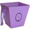 Подарочная коробка UFO Flowers 25x25x25 см сиреневая (W9222 LILAC BOX Flowers) - Pampik