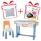 Комплект Poppet Столик Трансформер Нью-Джерси 6 в 1 + Стул + Подушка на стул + Набор фломастеров (PP-004N-G) - Pampik
