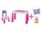 Комплект Poppet Столик Color Pink 5 в 1 + Стілець + Подушка на стілець + Набір фломастерів (PP-002P-G) - Pampik - 2