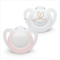 Пустышка для девочки Nuk Star р. 0-2, ортодонтическая, силиконовая, в блистере, 2 шт. (3952440) - Pampik - 2