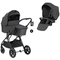 Универсальная коляска 2 в 1 Hauck Vision X Set Melange Black, черная (16523-2) - Pampik