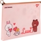 Папка Yes Line Friends Brown, В5, на блискавці (492090) - Pampik