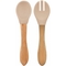Ложка и вилка MinikOiOi Dig In Bubble Beige, силиконовые (101060060) - Pampik